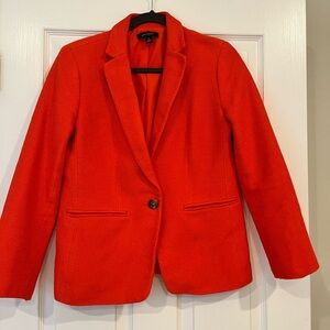 Ann Taylor Orange Tailored One-Button Blazer 8P